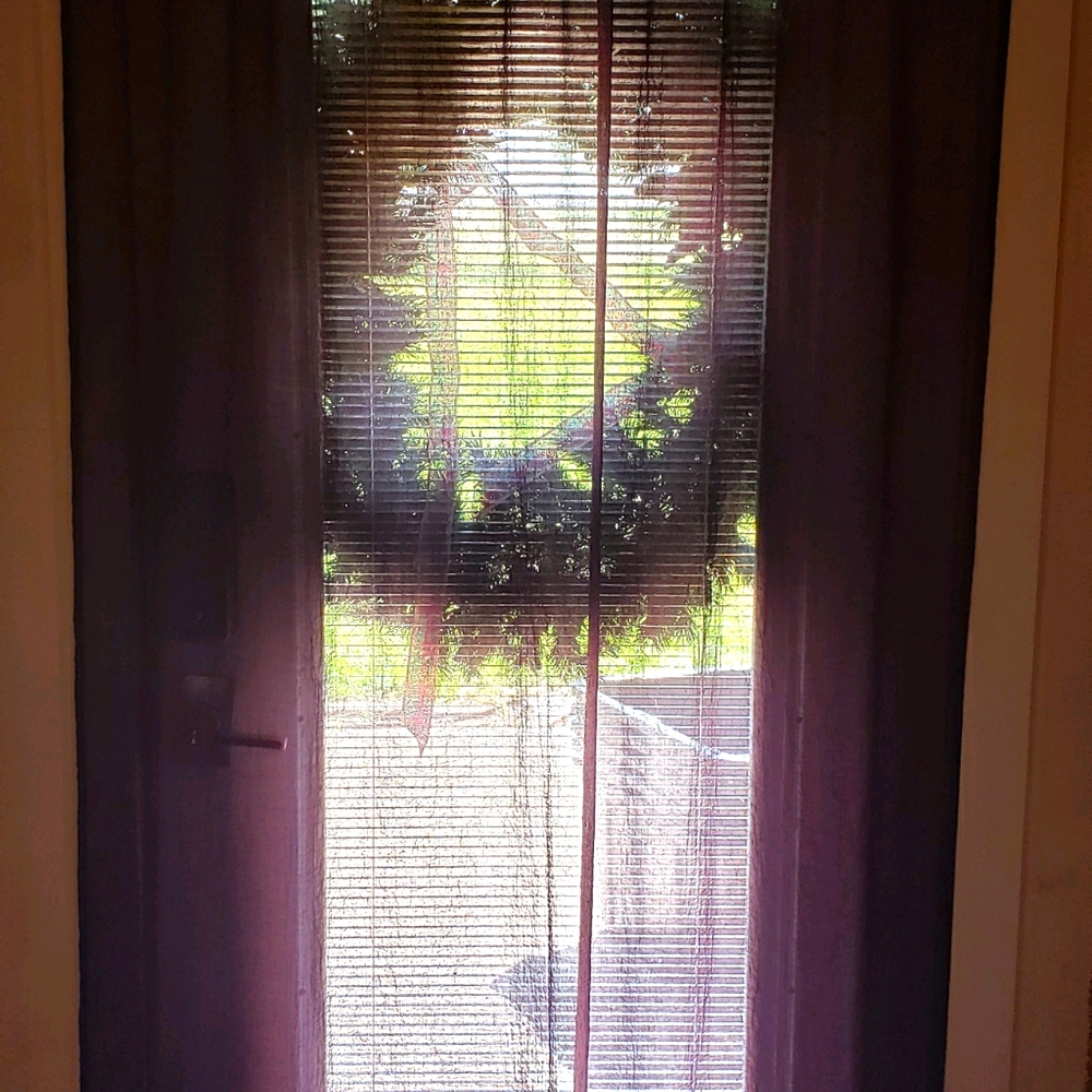 Eggplant sheer linen rod pocket curtain panels, (4) available